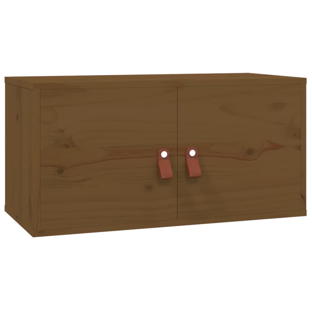 vidaXL Armário de parede 60x30x30 cm pinho maciço castanho mel