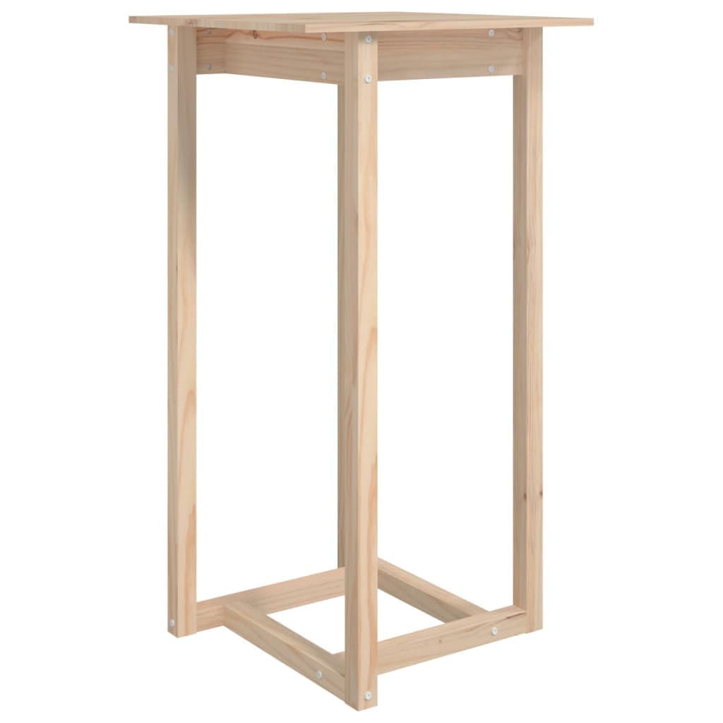 vidaXL Mesa de bar 60x60x110 cm pinho maciço