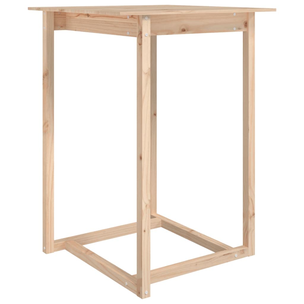 vidaXL Mesa de bar 80x80x110 cm madeira de pinho maciça