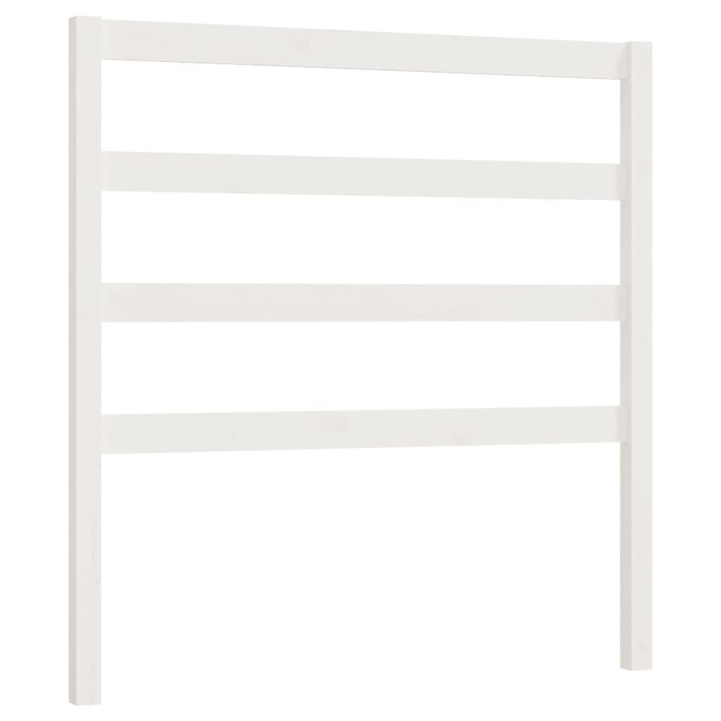 vidaXL Cabeceira de cama 95x4x100 cm pinho maciço branco