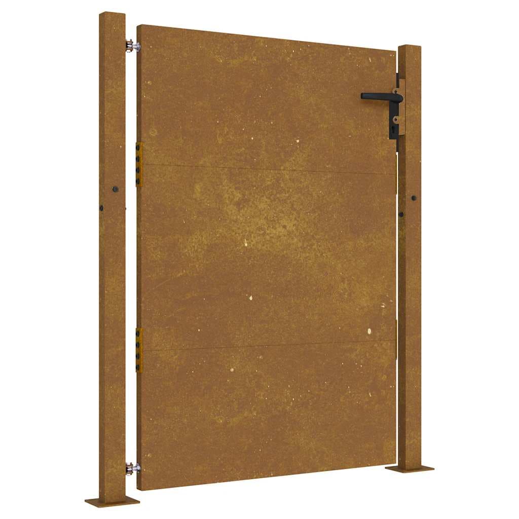 vidaXL Portão de jardim 100x125 cm Aço Corten