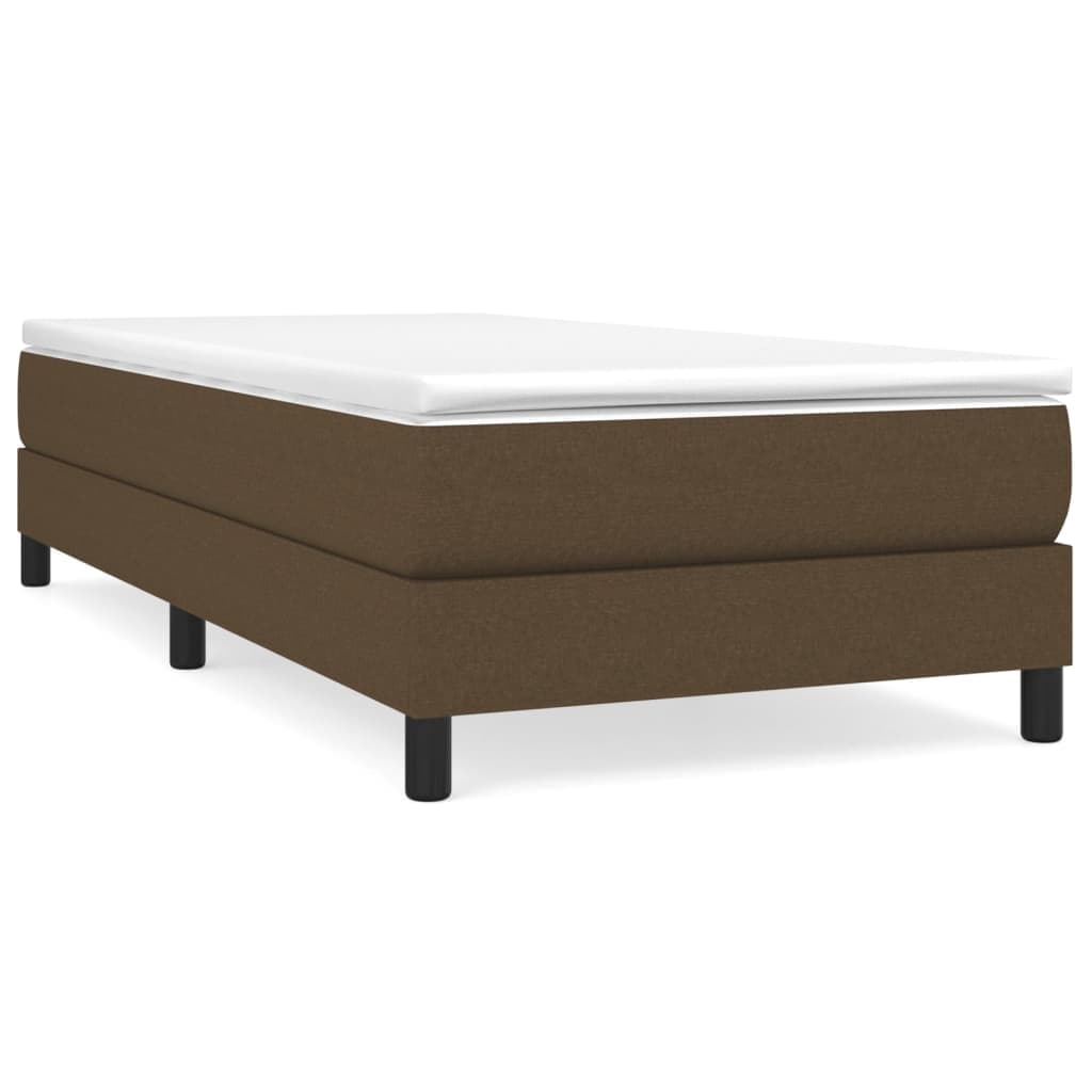 vidaXL Estrutura de cama com molas 80x200 cm tecido castanho-escuro