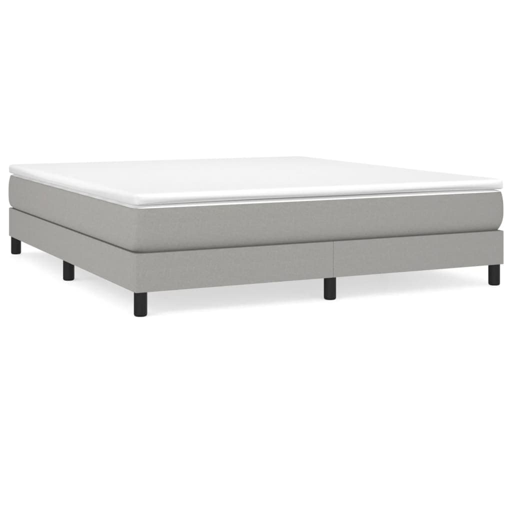 vidaXL Estrutura de cama com molas 160x200 cm tecido cinzento-claro