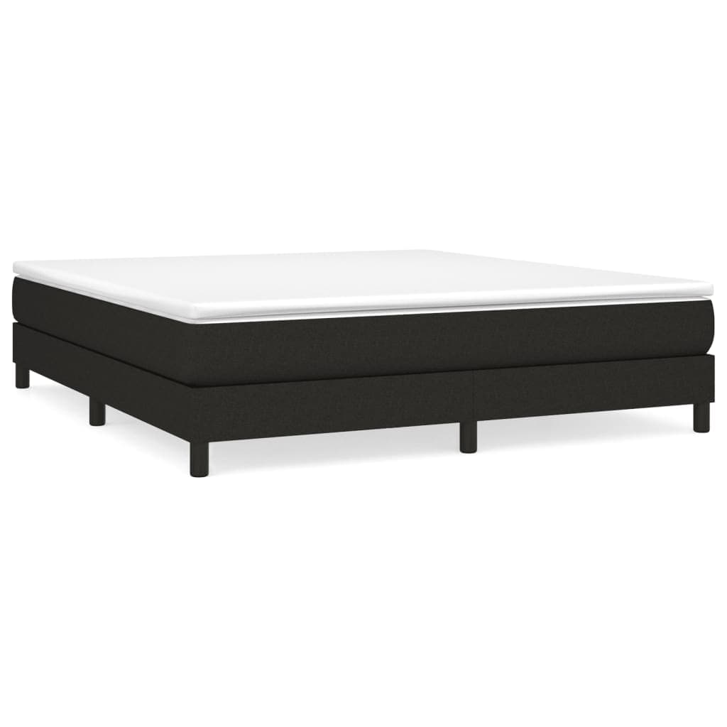 vidaXL Estrutura de cama com molas 160x200 cm tecido preto