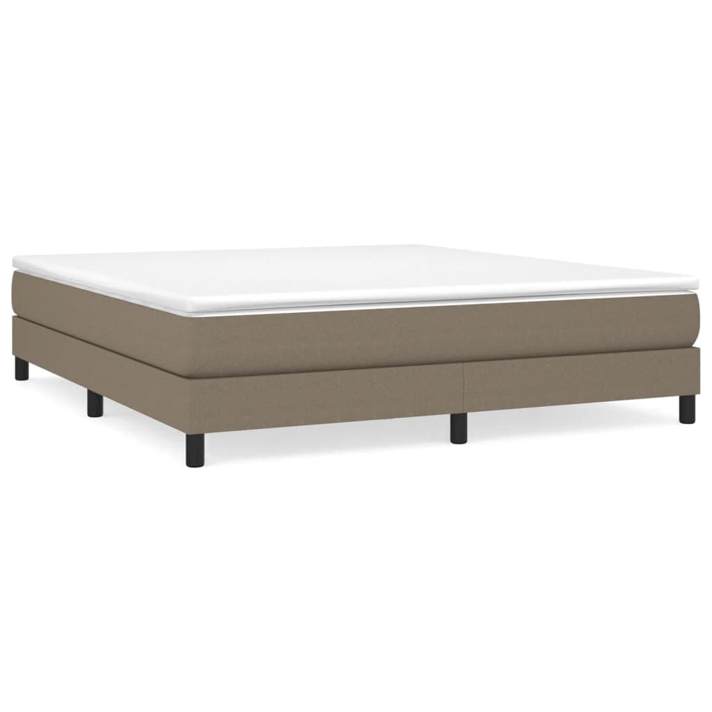 vidaXL Estrutura de cama com molas 180x200 cm tecido castanho-acinzentado