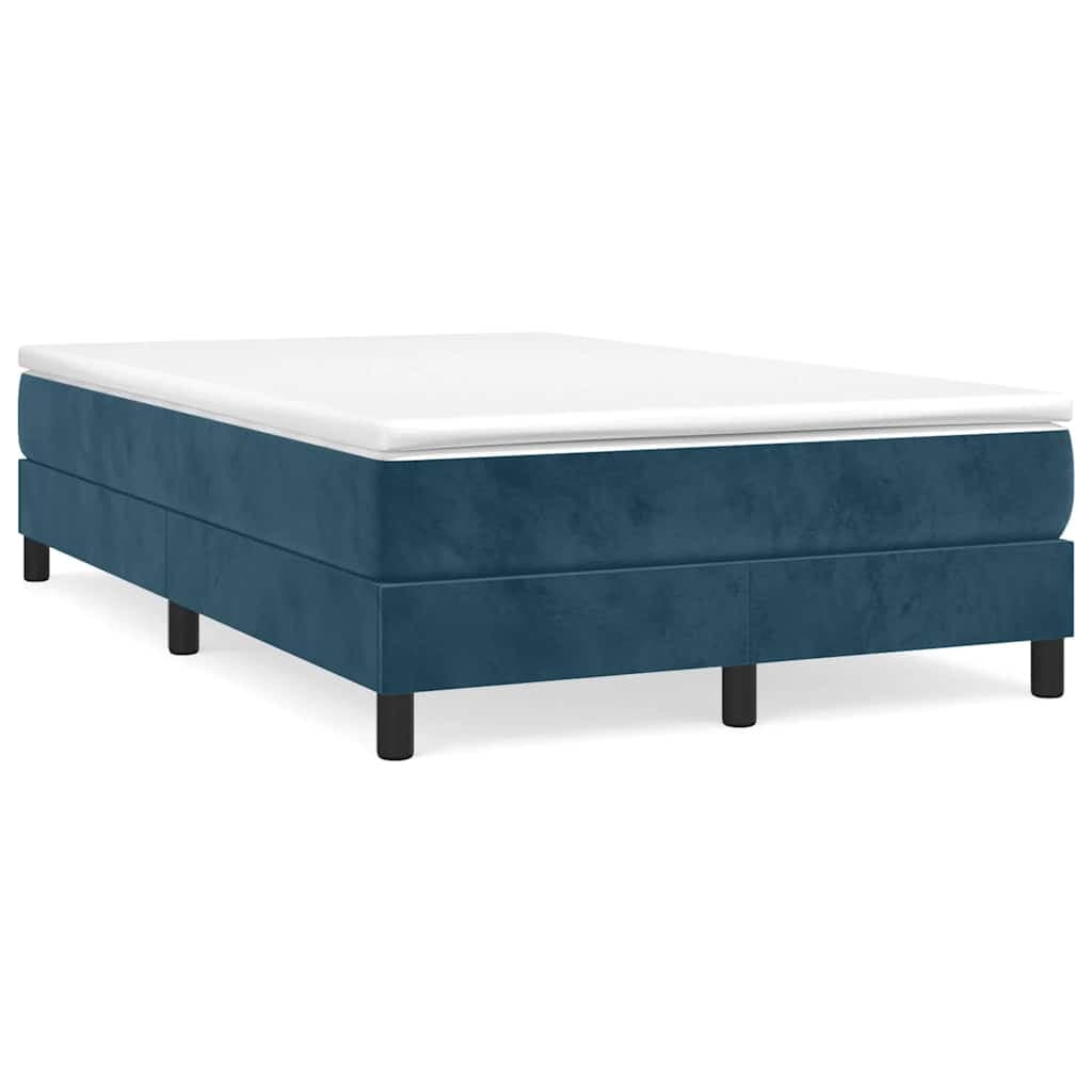 vidaXL Estrutura de cama com molas 120x200 cm veludo azul