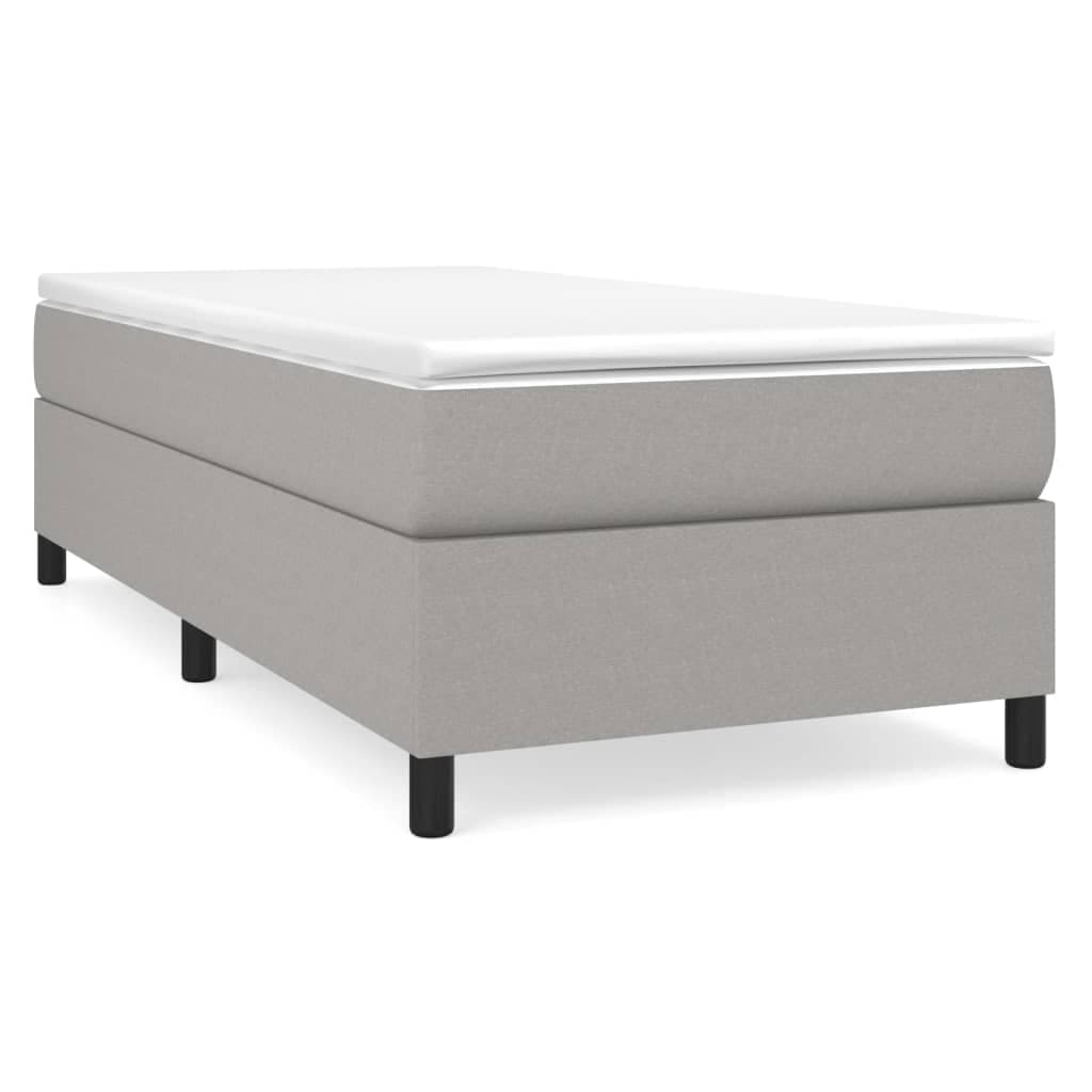 Estrutura de Cama com Molas 80x200 cm Tecido Cinza-claro - 3120814