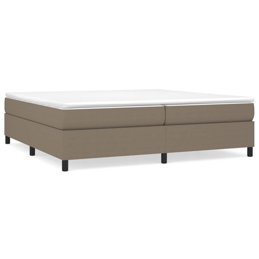 vidaXL Estrutura de cama com molas 200x200 cm tecido cinzento-acastanhado