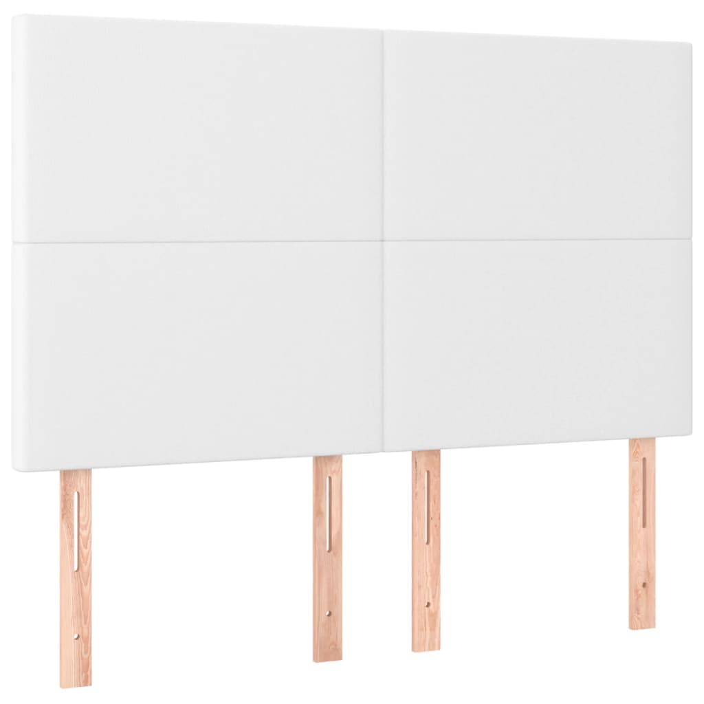 vidaXL Cabeceira Branca 144x5x118/128 cm Couro Sintético
