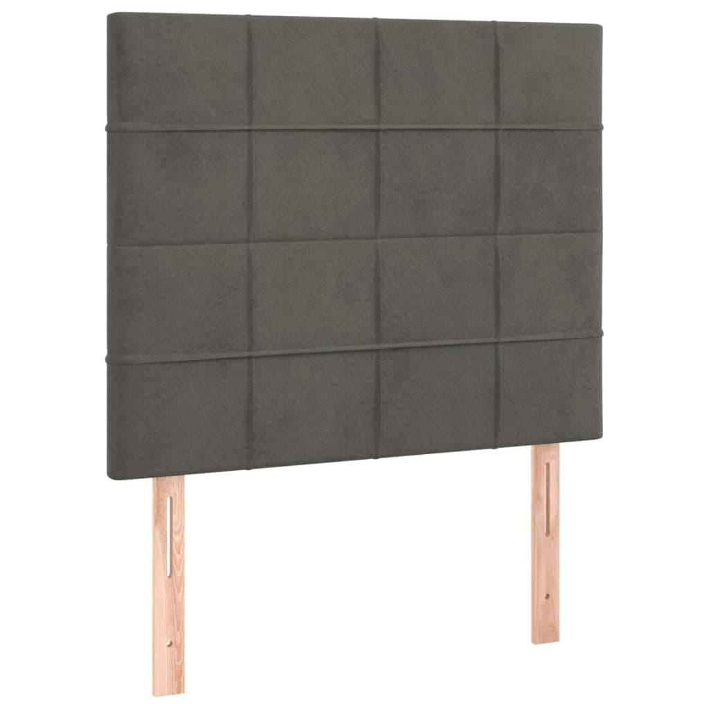 vidaXL Cabeceira Cinza Escuro 100x5x118/128 cm Veludo