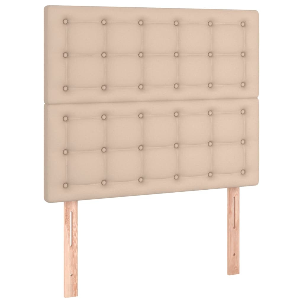 vidaXL Cabeceira Cappuccino 90x5x118/128 cm Couro Sintético