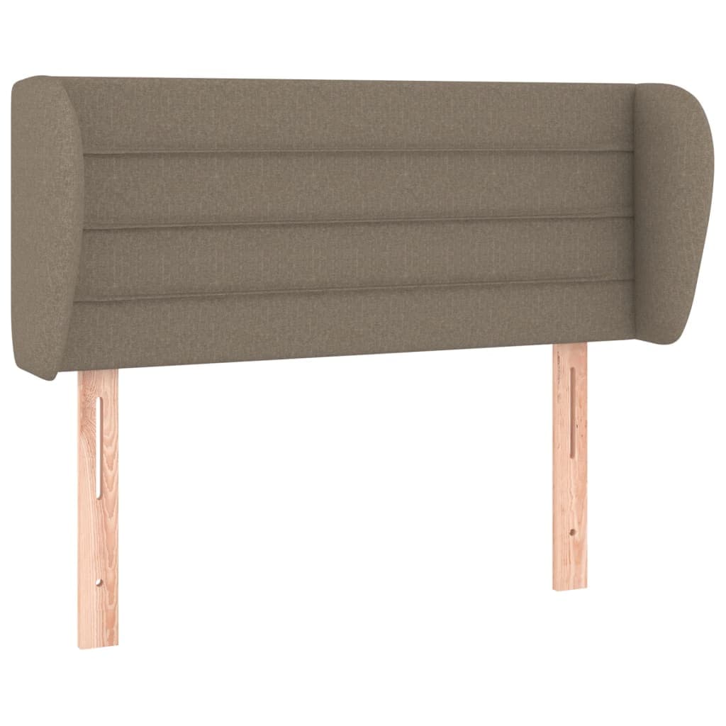 vidaXL Cabeceira cama abas tecido 103x23x78/88 cm cinzento-acastanhado