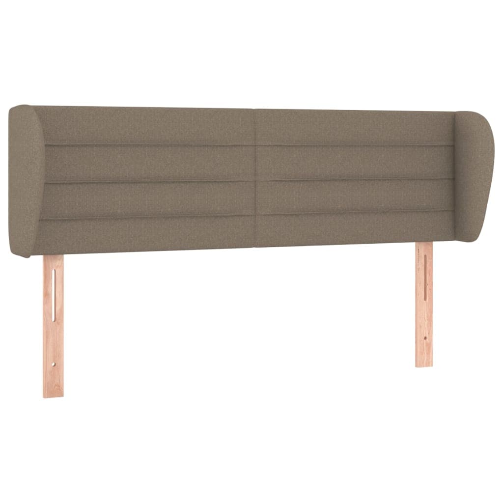 vidaXL Cabeceira cama abas tecido 147x23x78/88 cm cinzento-acastanhado