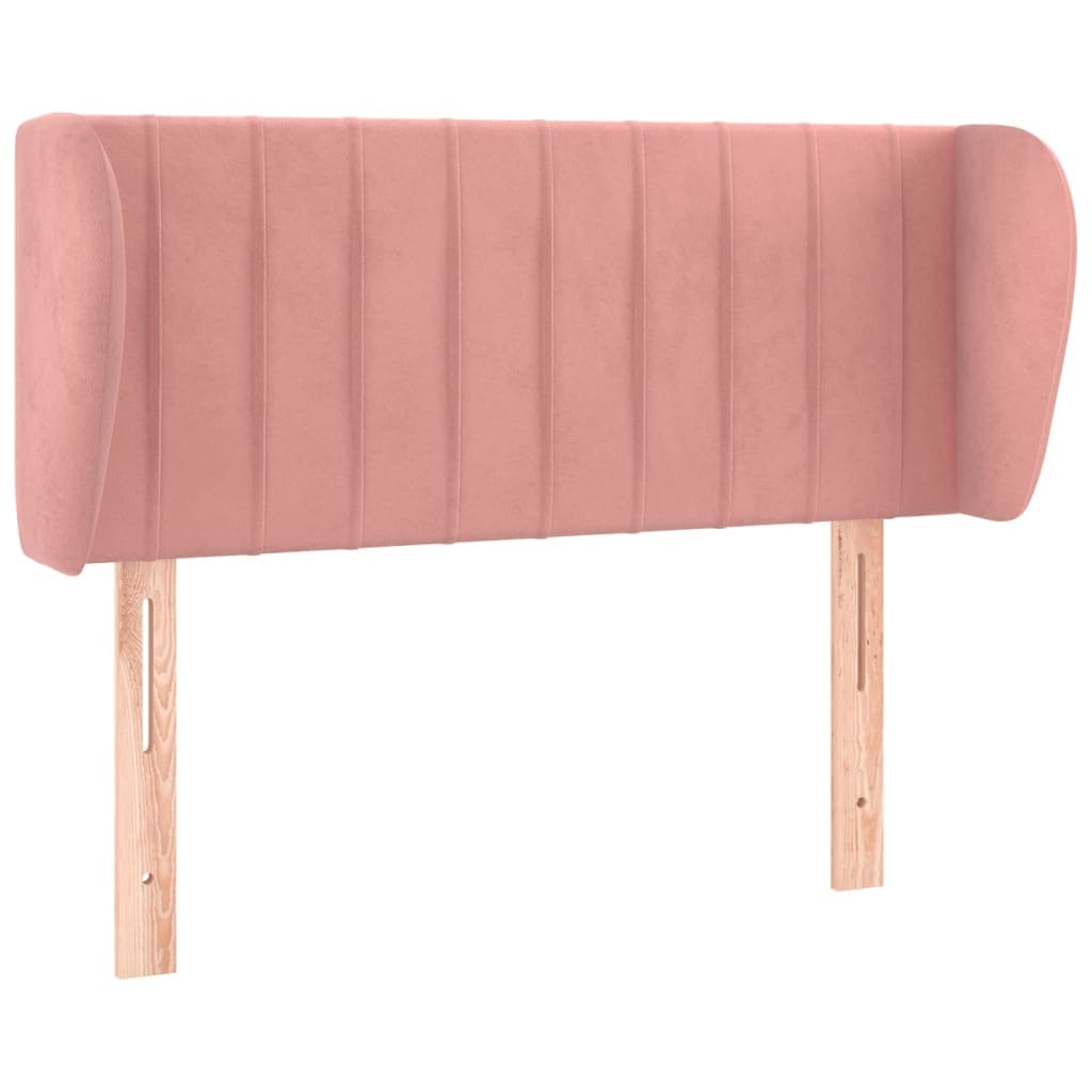vidaXL Cabeceira de Cama com Abas Veludo 93x23x78/88 cm Rosa - 2495270866