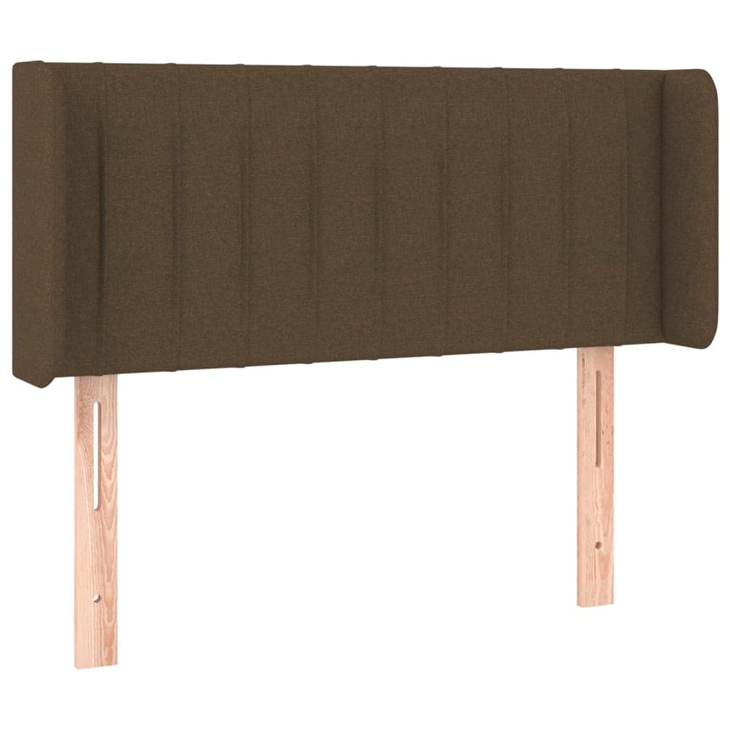 vidaXL Cabeceira de Cama com Abas Tecido 83x16x78/88 cm Castanho - 1055827037