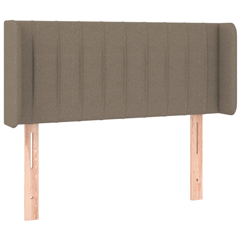 vidaXL Cabeceira cama abas tecido 93x16x78/88 cm cinzento-acastanhado