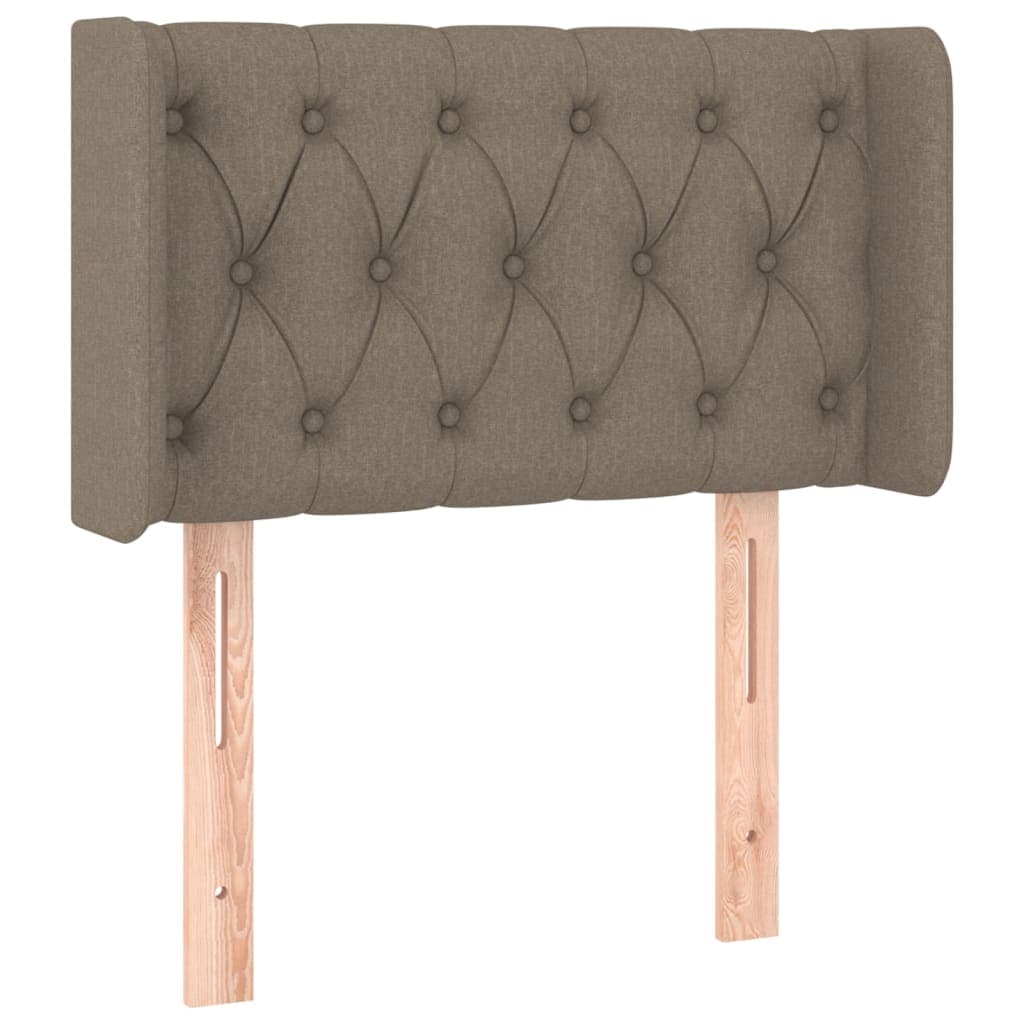 vidaXL Cabeceira cama abas tecido 83x16x78/88 cm cinzento-acastanhado