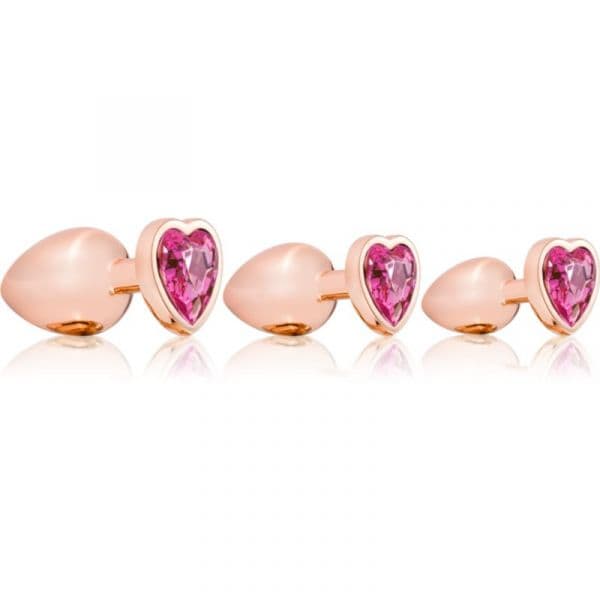 Dream Toys Gleaming Love Silver Plug Set Conjunto de Plugs Anais Rose Gold Plug Set