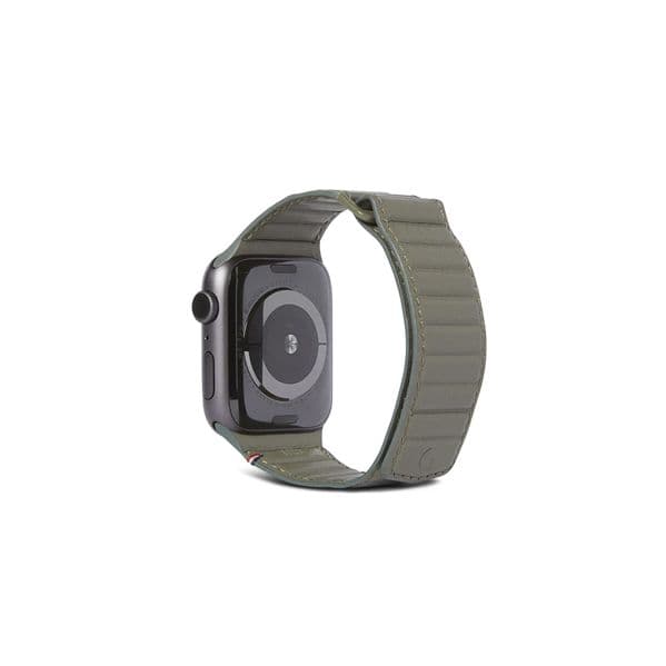 Decoded Bracelete Magnética em Pele Watch 42/44/45mm, Olive