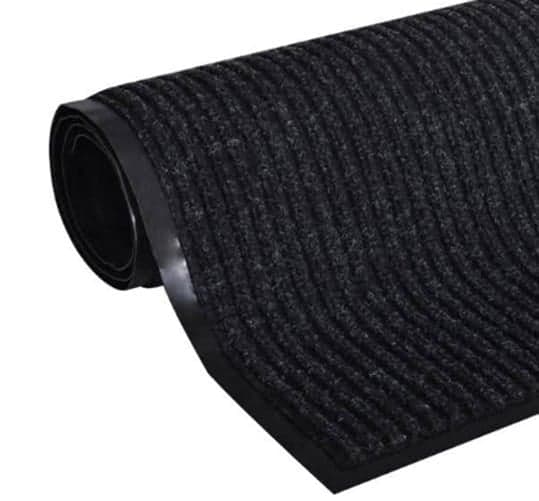Capacho 150 x 90 cm preto canelado absorvente