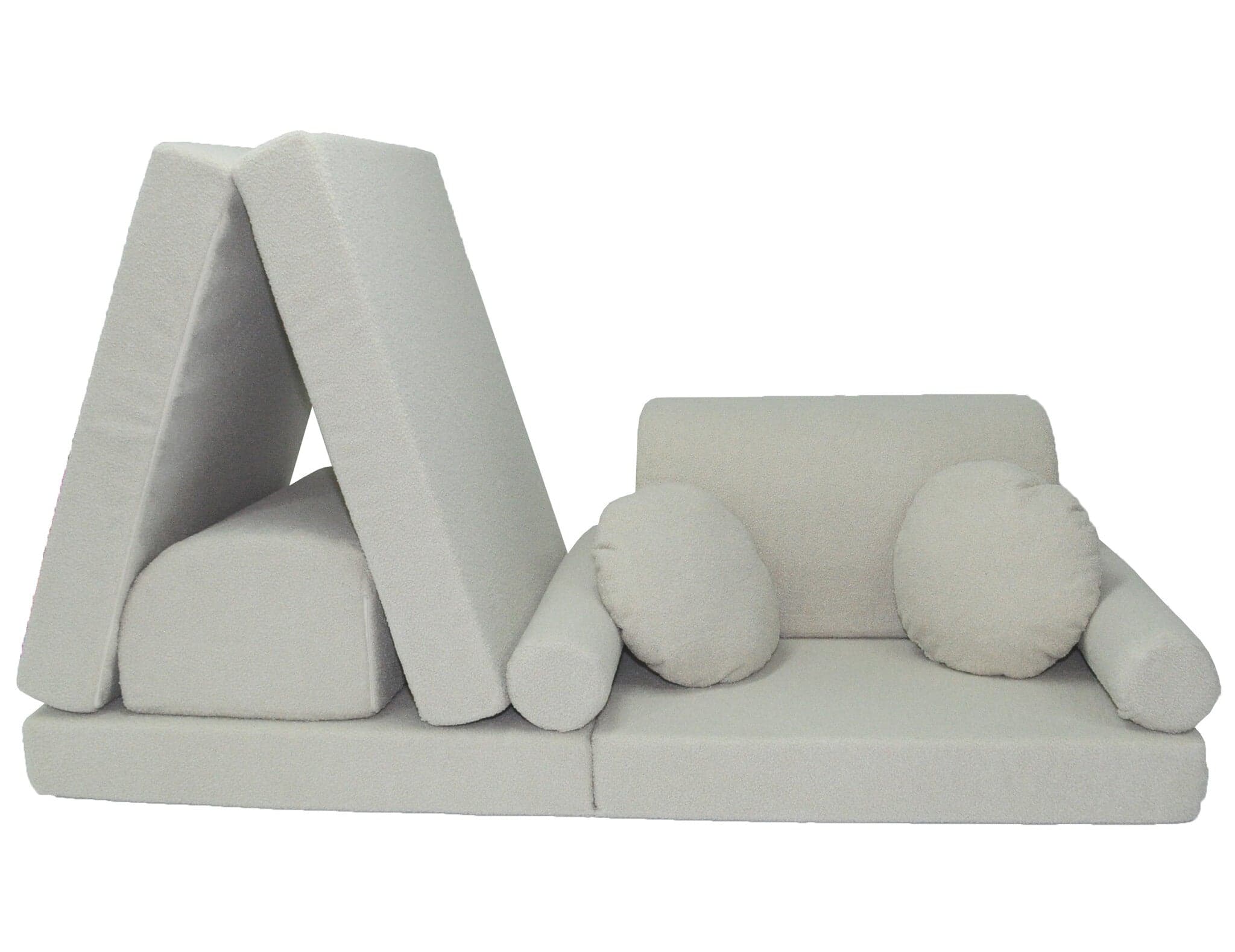 Sofá infantil modular NINO tecido teddy bege