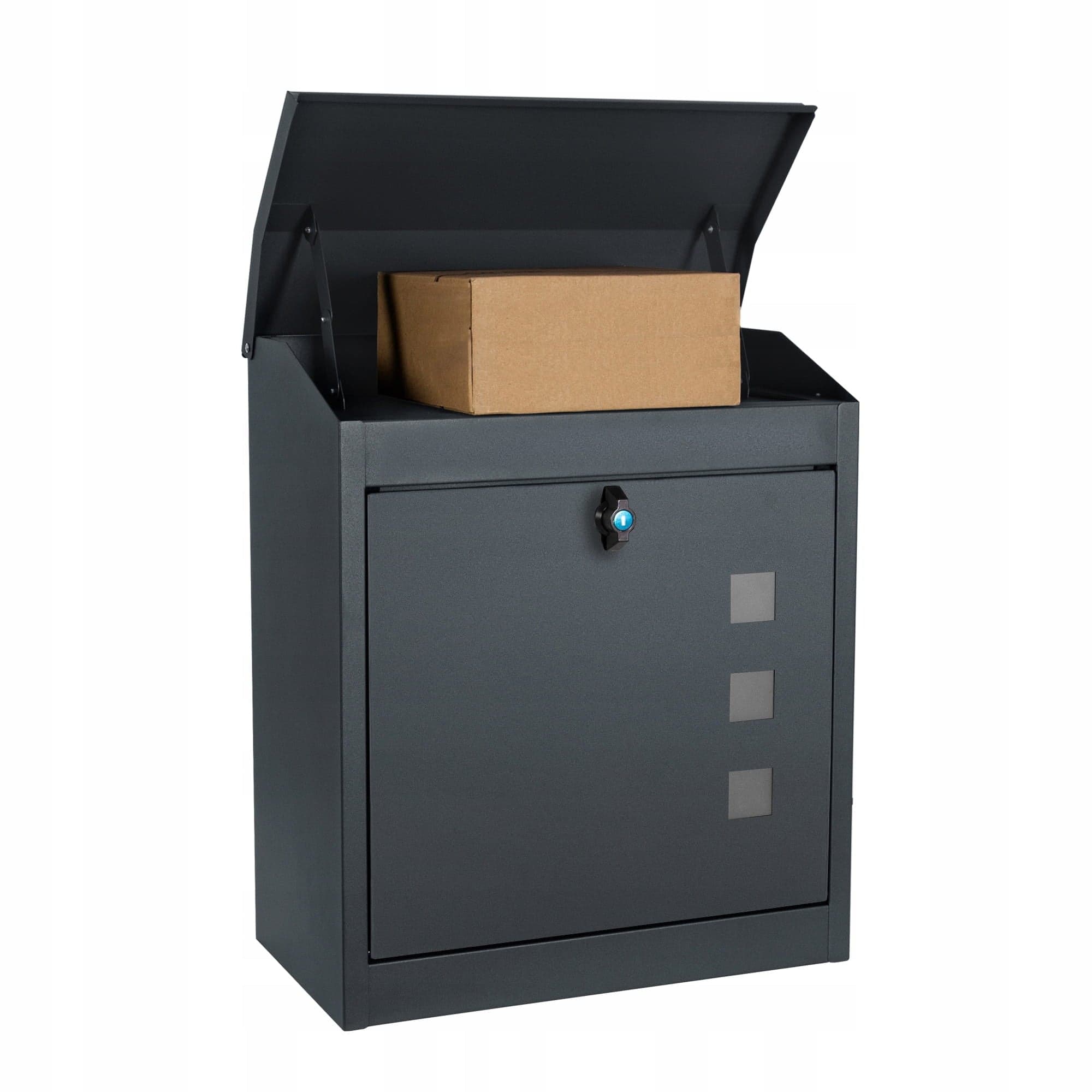 Caixa correio encomendas parede 43x24x52 cm aço antracite