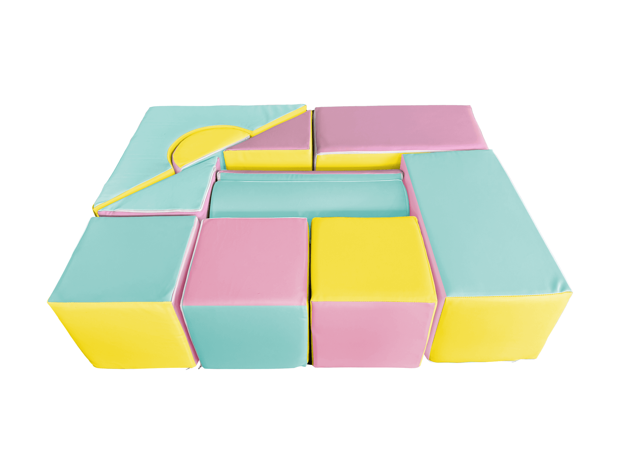 Blocos de espuma grandes 11 peças cores pastel