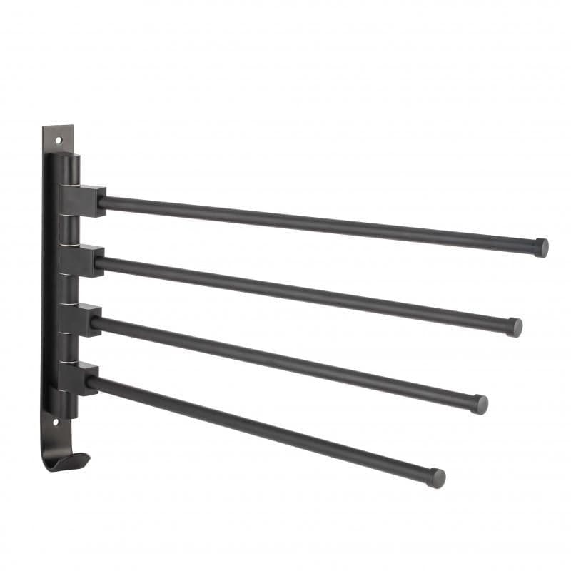Suporte para toalhas de parede 38,5 x 24 cm preto