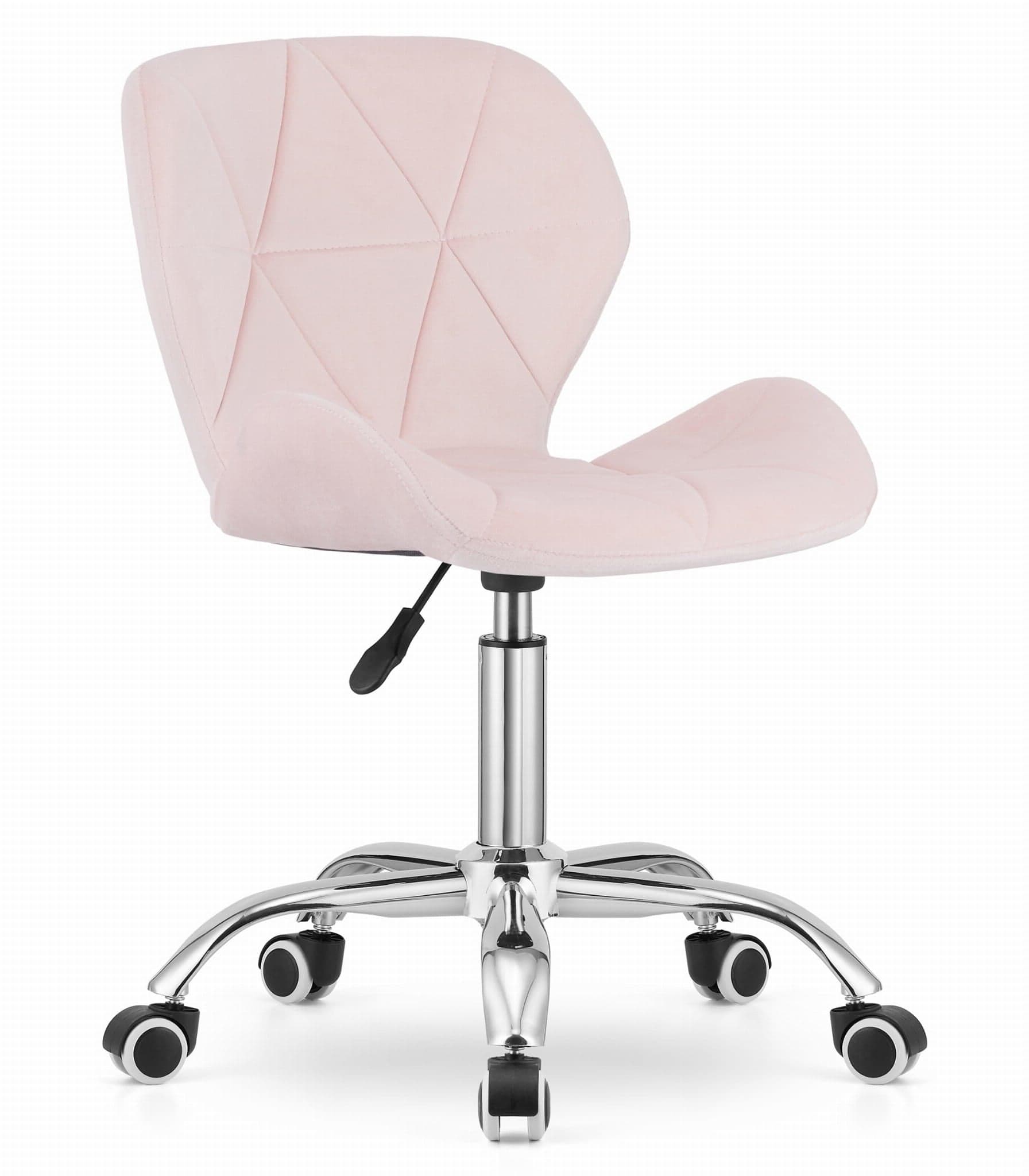 Cadeira de escritório AVOLA ergonómica veludo rosa