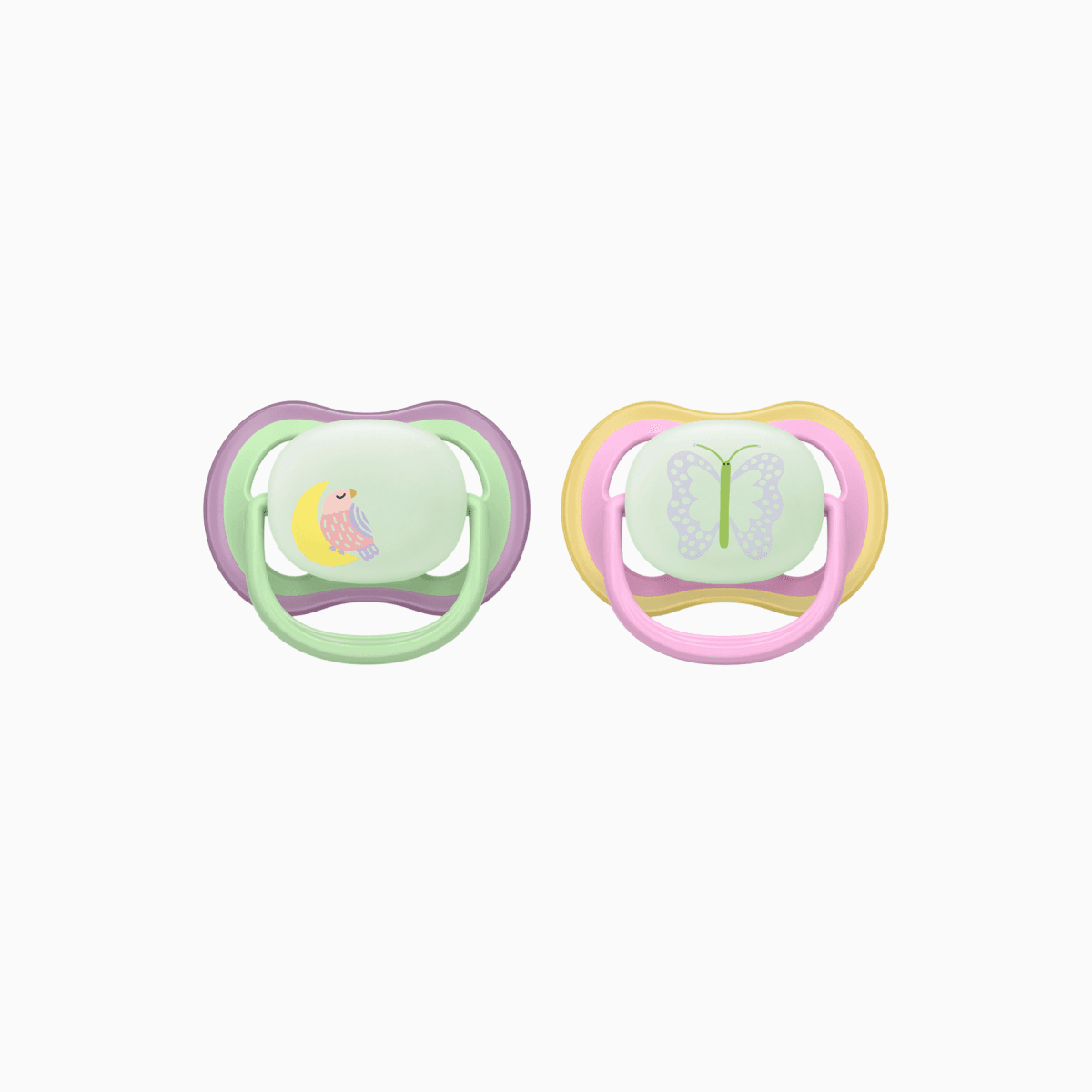 Philips Avent 2 Chupetas Eco UltAir Night 6-18M Rosa