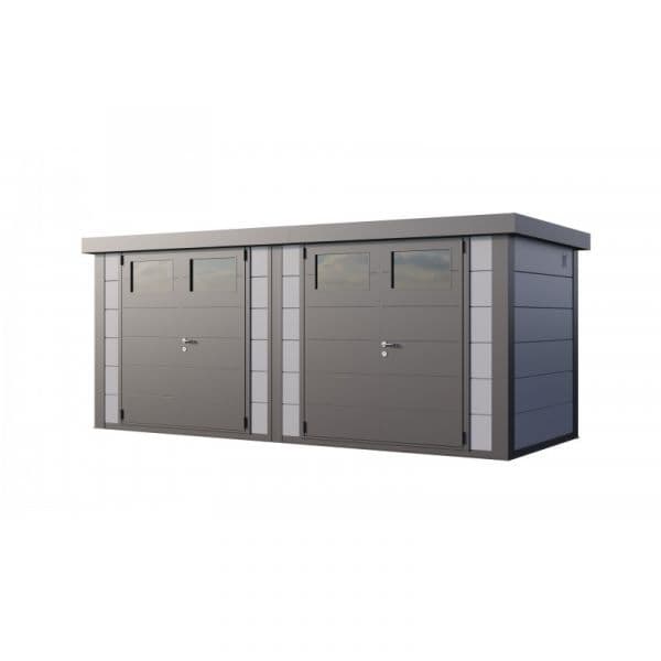 Telluria Abrigo de Jardim Metálico NH13 Cinza Claro 522 x 208 Aço Galvanizado