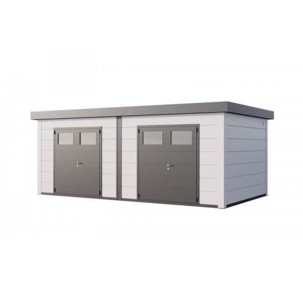 Telluria Abrigo de Jardim Metálico NH12 Branco / Branco 642 x 358 Aço Galvanizado
