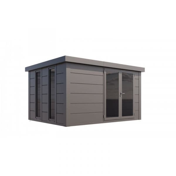 Telluria Abrigo de Jardim Metálico NH14 Iluminado Antracite 388 x 298 Aço Galvanizado