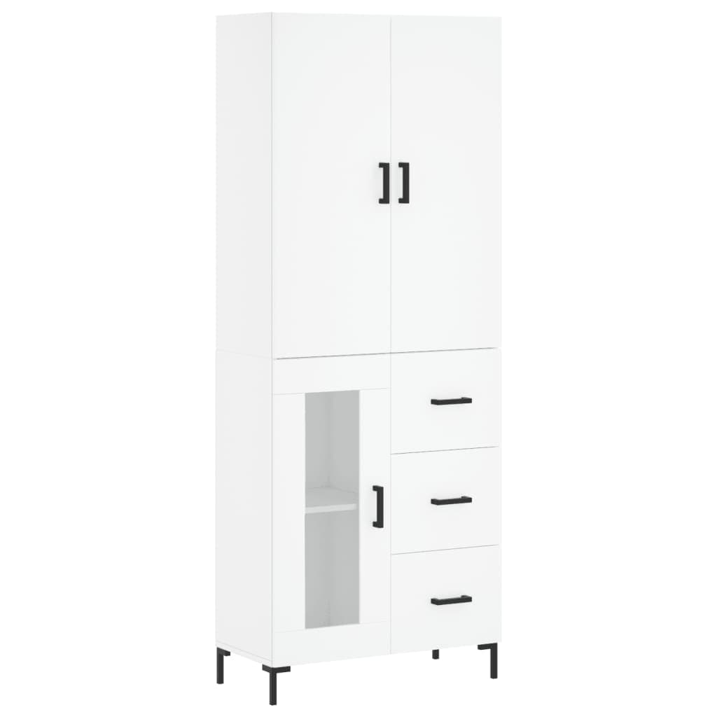 vidaXL Armário alto 69,5x34x180 cm derivados de madeira branco