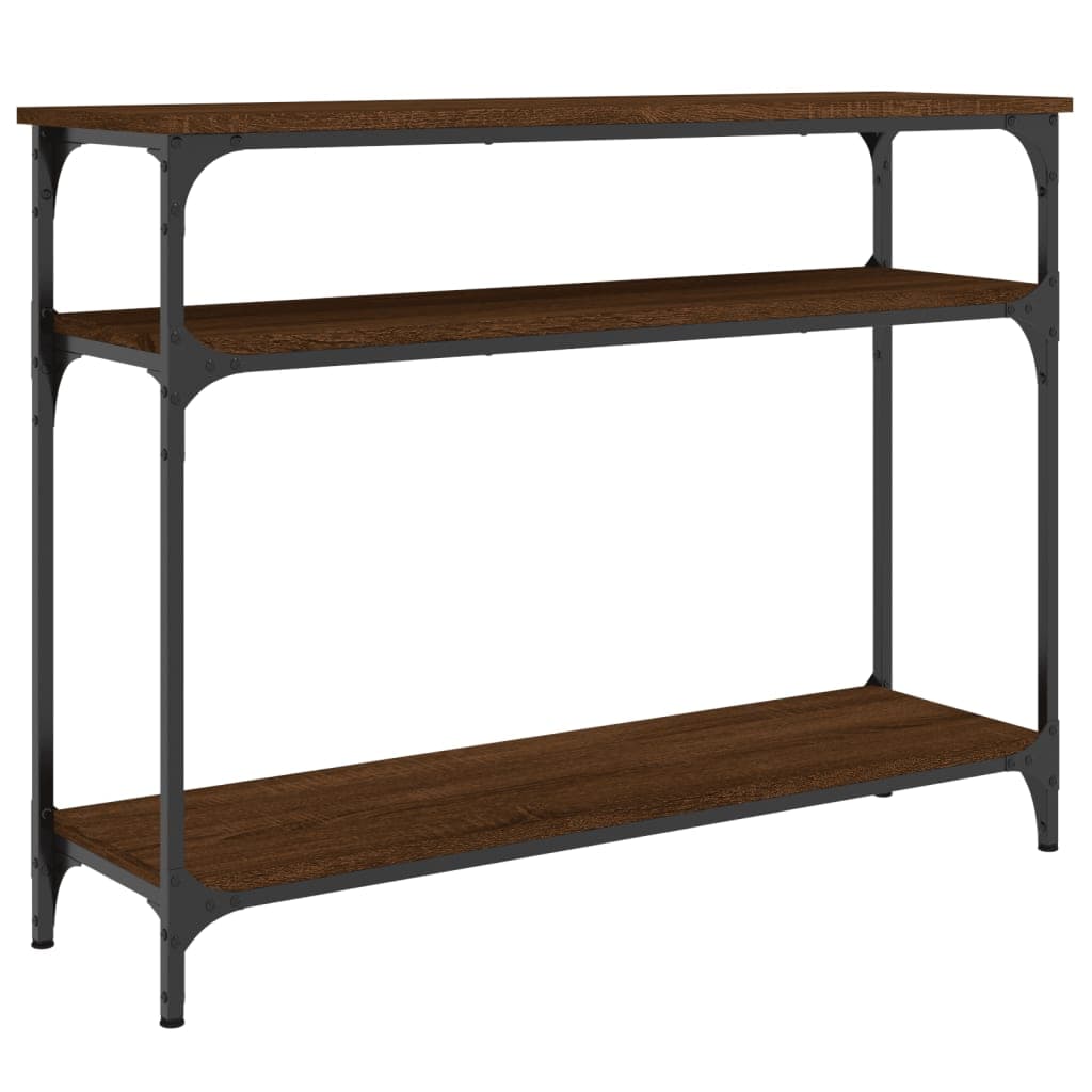 vidaXL Mesa consola 100x29x75 cm derivados madeira carvalho castanho