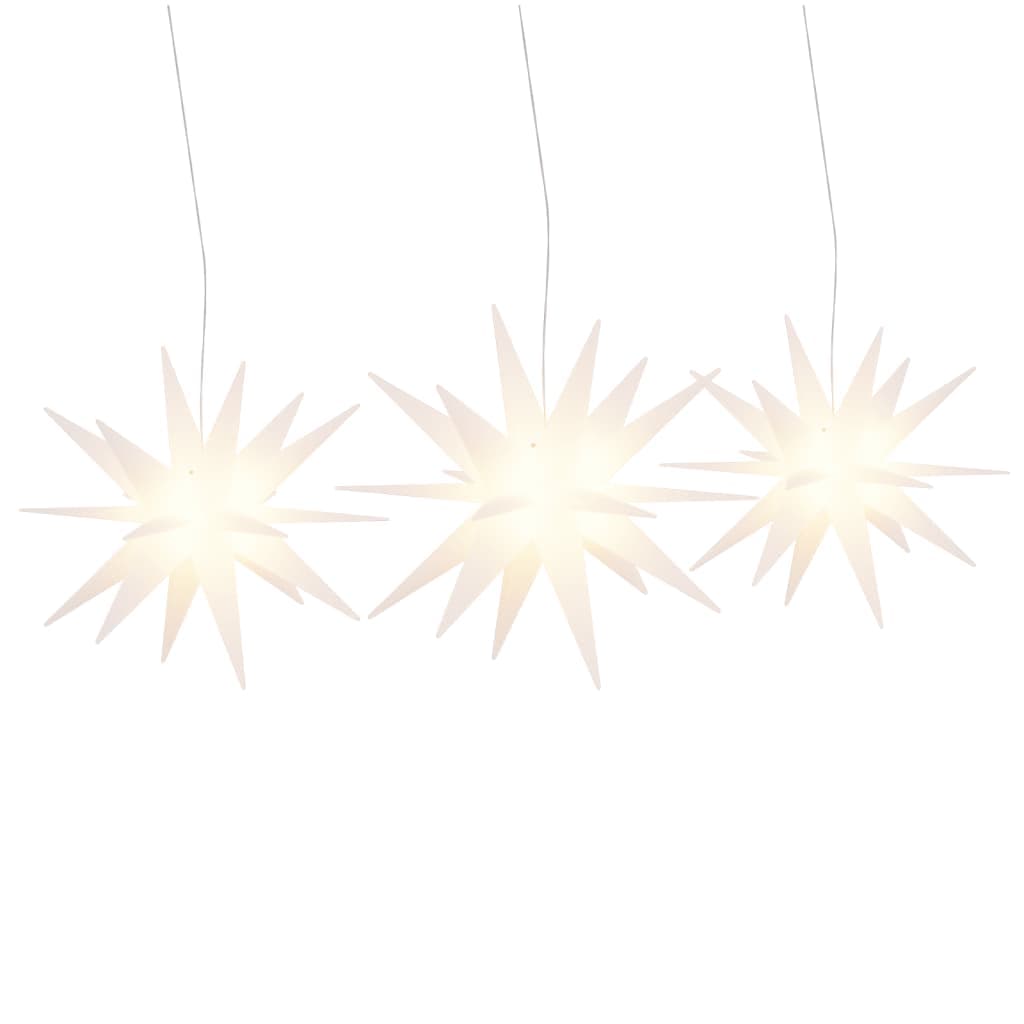 vidaXL Luzes de Natal com LEDs 3 pcs dobrável branco