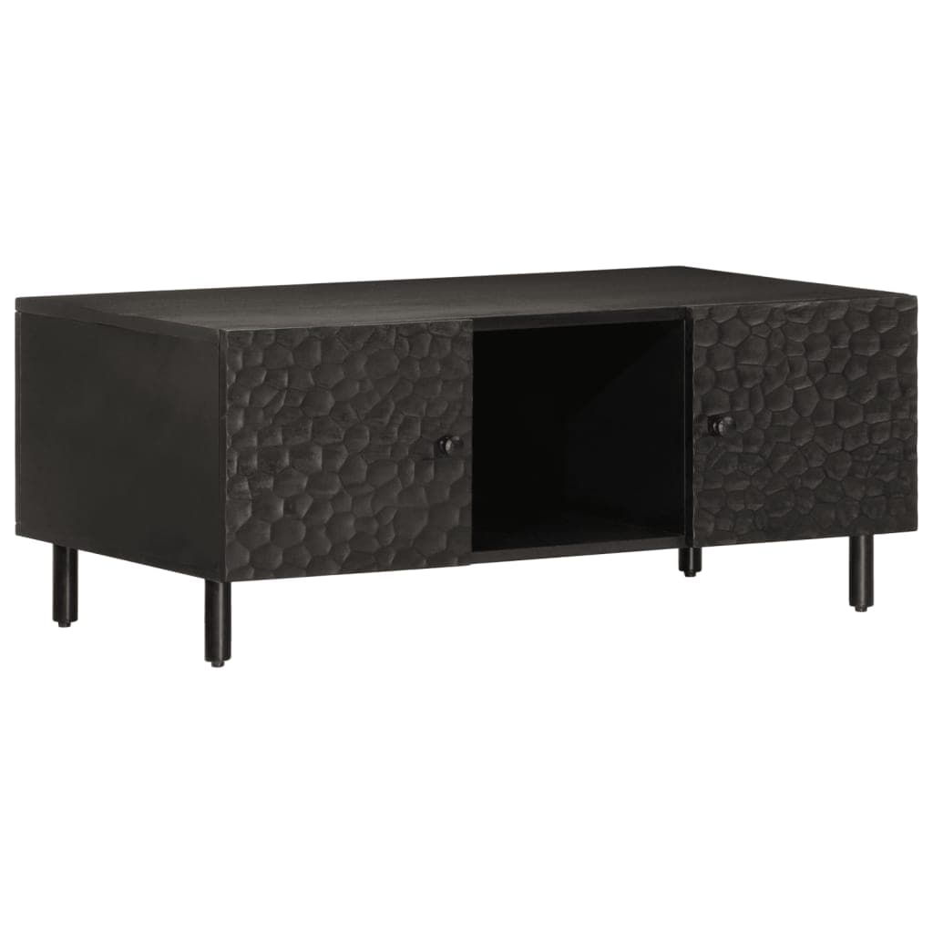 vidaXL Mesa de centro 100x54x40 cm madeira de mangueira maciça preto