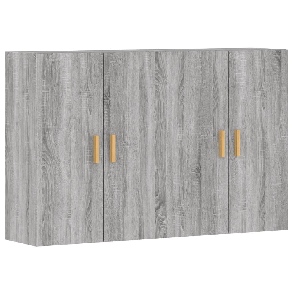 vidaXL Móveis de parede 2 pcs derivados de madeira cinzento sonoma