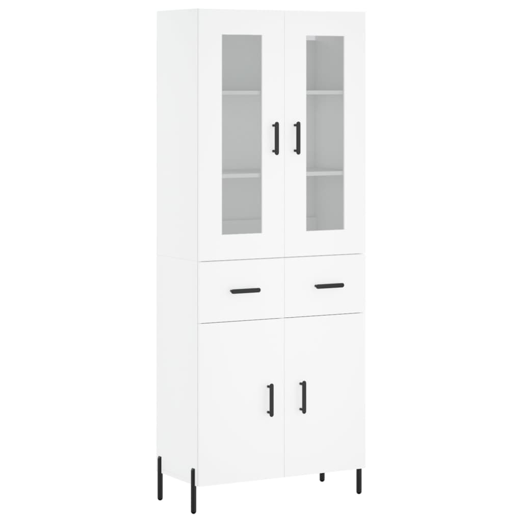 vidaXL Armário alto 69,5x34x180 cm derivados de madeira branco