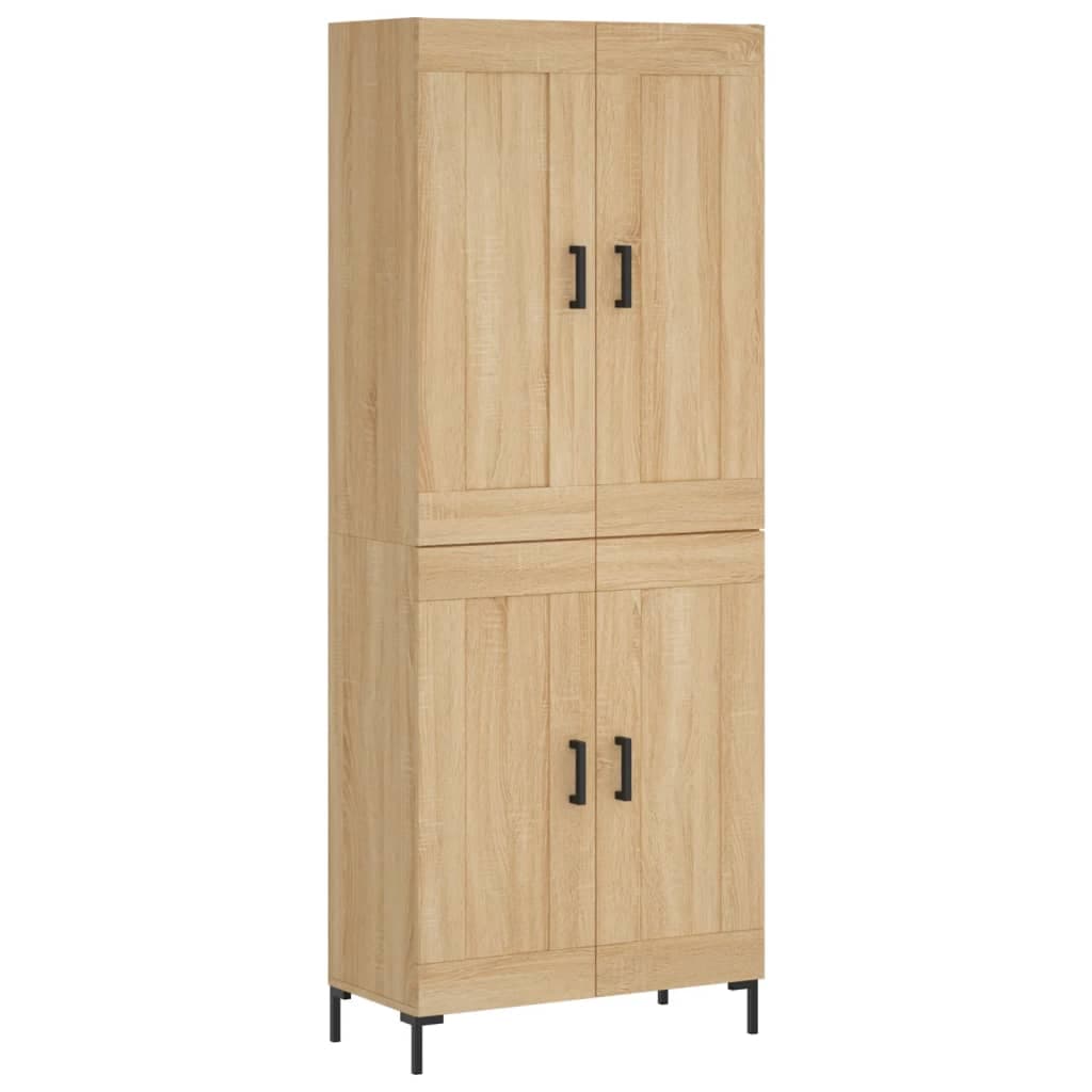 vidaXL Armário alto 69,5x34x180 cm derivados de madeira cor sonoma