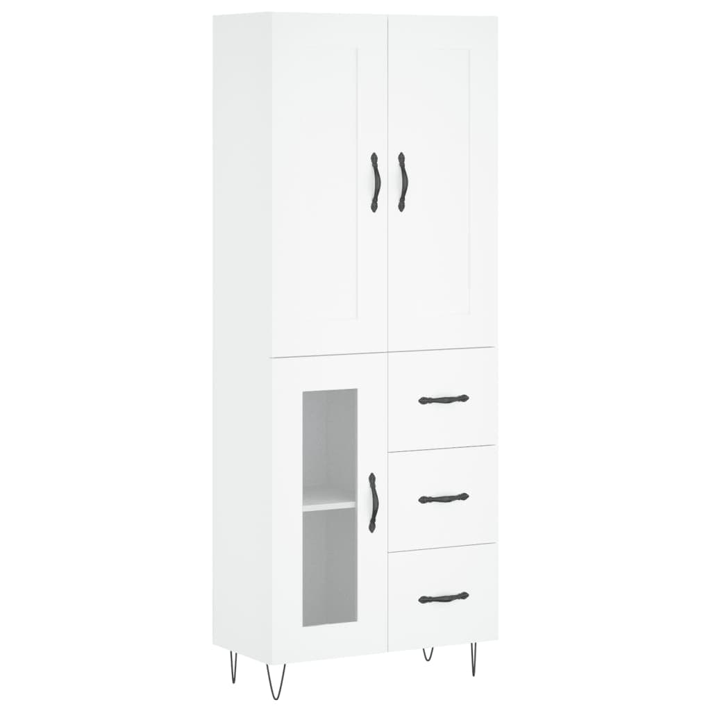 vidaXL Armário alto 69,5x34x180 cm derivados de madeira branco
