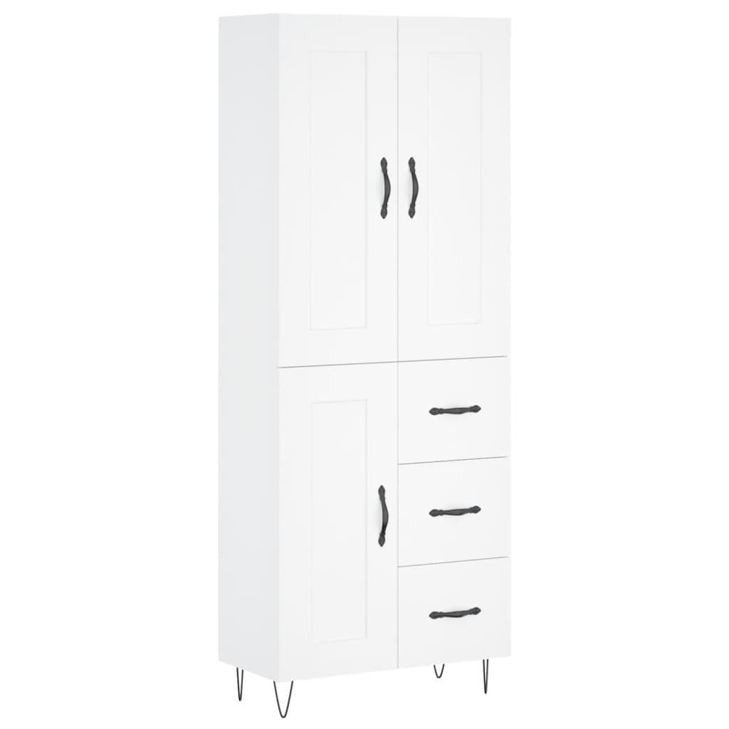 vidaXL Armário alto 69,5x34x180 cm derivados de madeira branco
