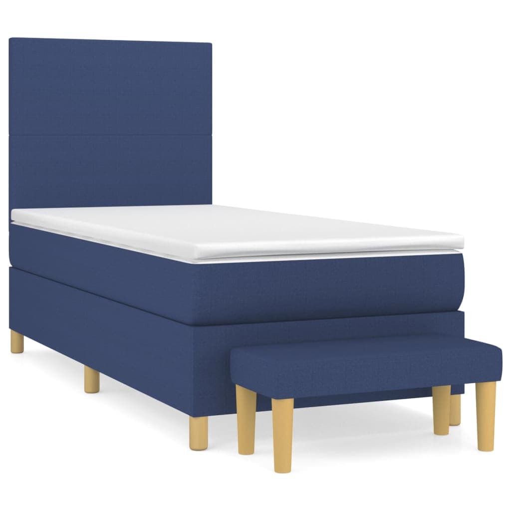 vidaXL Cama com Molas/colchão 80x200 cm Tecido Azul - 4164705142