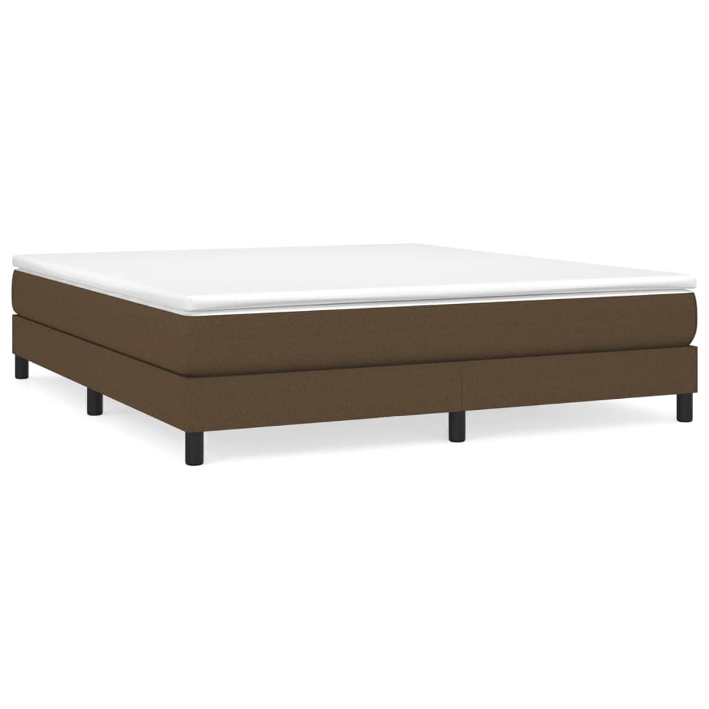 vidaXL Cama com molas/colchão 180x200 cm tecido castanho-escuro