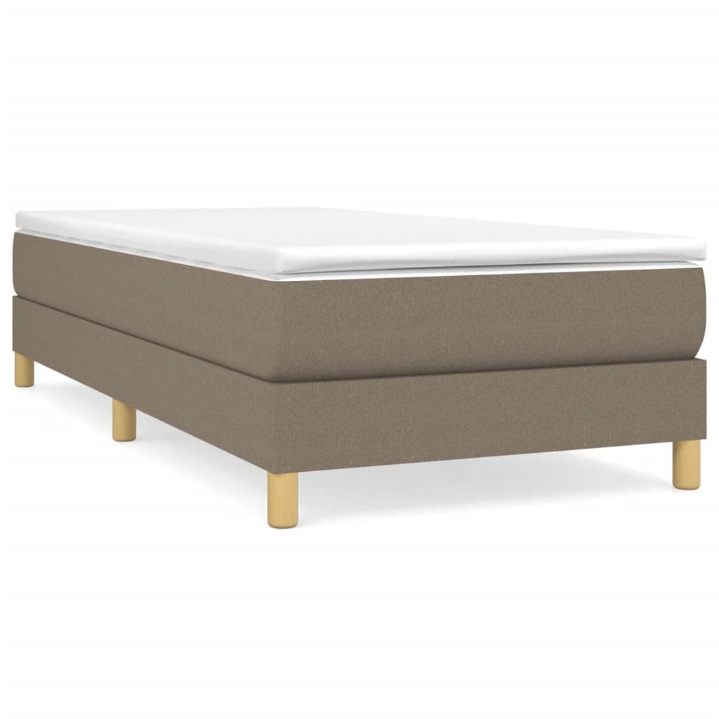 vidaXL Cama com Molas/colchão 80x200 cm Tecido Castanho-acinzentado - 3207691722