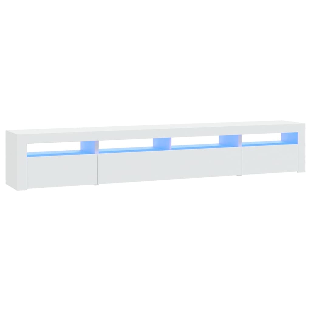 Móvel de TV com Luzes LED 240x35x40 cm Branco - 3152722