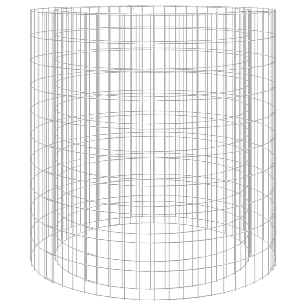vidaXL Braseira gabião Ø 100 cm ferro galvanizado