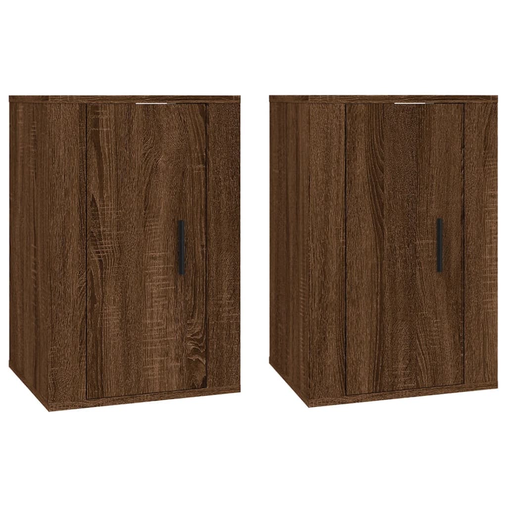 Móveis de TV de Parede 2 Peças 40x34,5x60 cm Carvalho Castanho - 816671