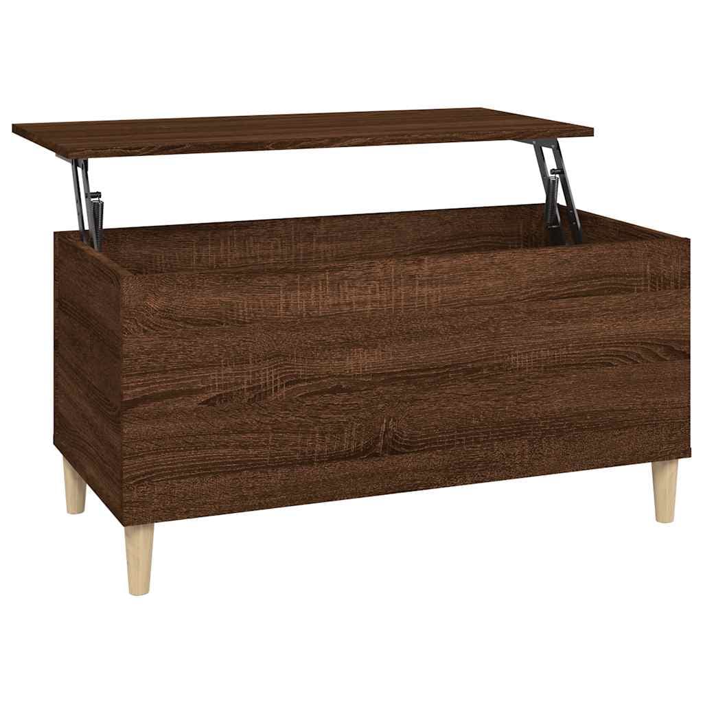 Mesa Centro 90x44,5x45 cm Derivados Madeira Carvalho Castanho - 819587
