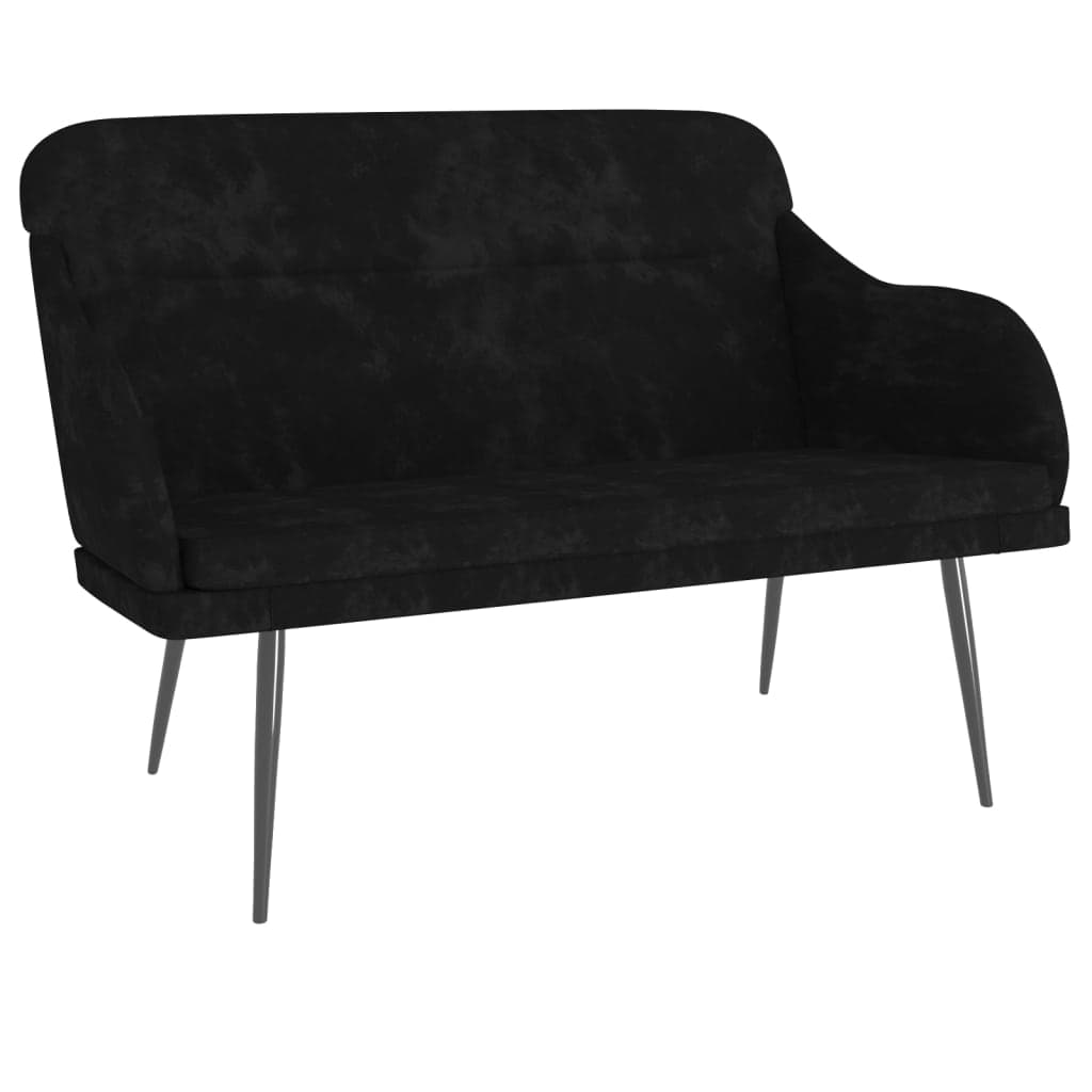 vidaXL Banco 110x76x80 cm veludo preto